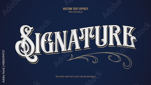 Signature victorian text effect