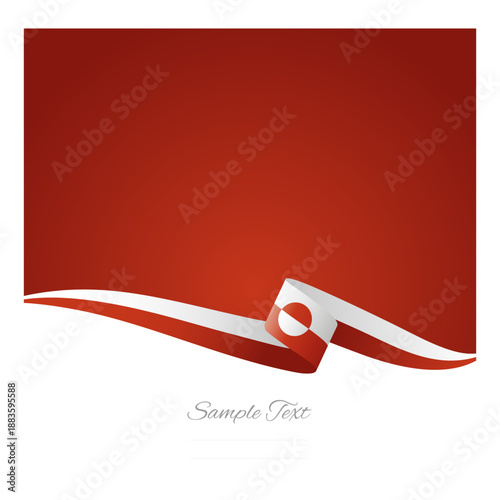 Greenland flag abstract color background vector