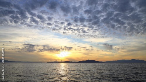 storm clouds over the sea. Turgutreis, Bodrum, Turkey.	
