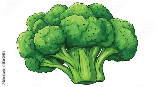 Colorful Cartoon Broccoli Clipart Vector Illustration for Creative Designs