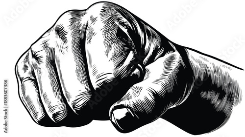 Dynamic Boxing Hits Fist Clipart Vector Art Illustration