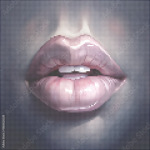 Close Up Of Woman Lips