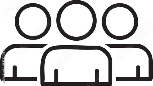 Simple Group Of People Icon