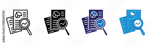 Documentation Icon Multi Style Vector Illustration