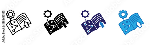 Walkthrough Icon Multi Style Vector Illustration