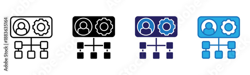 User Journey Icon Multi Style Vector Illustration