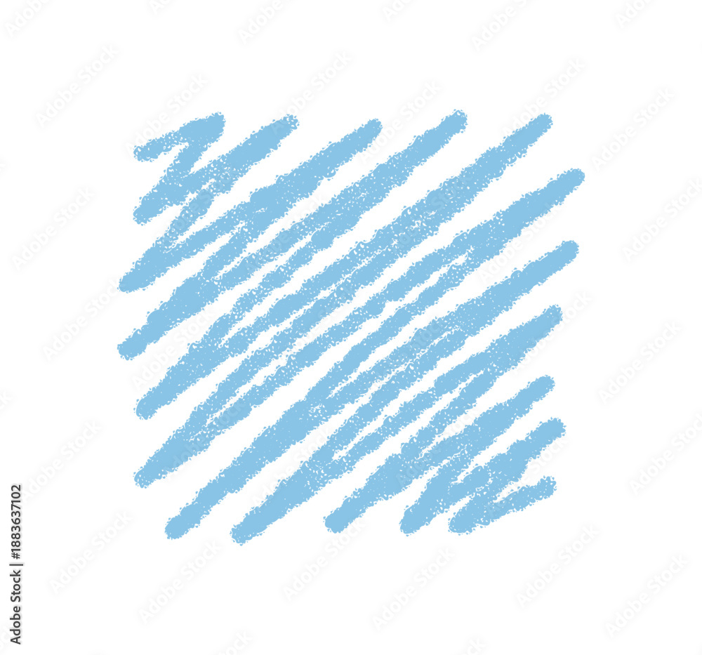 Fototapeta premium Handdrawn pastel crayon square frame with sketchy stroke and scribble background. Rectangle highlight for creative quote or abstract text graphic in light blue color, modern and minimal artistic