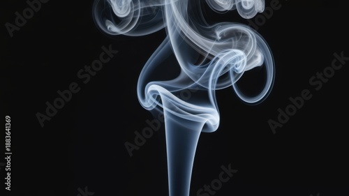 Wallpaper Mural Smoke tendrils in abstract mystical blue haze on black background for luxury branding Torontodigital.ca