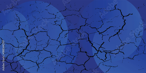 Abstract blue glowing geometric lines on dark blue background. Modern shiny blue circle. Suit for cover, poster, banner, brochure, header, vector modern