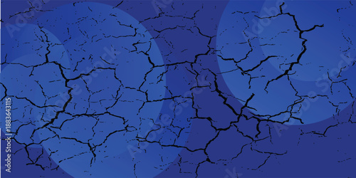 Abstract blue glowing geometric lines on dark blue background. Modern shiny blue circle. Suit for cover, poster, banner, brochure, header, vector modern