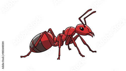 Ant Vector Illustration, Cartoon Style Graphic, Insect Design for Nature Projects