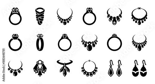 Collection of various black earrings and piercings