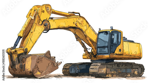 Professional Claw Excavator Clipart Vector Art and Illustration for Design Projects