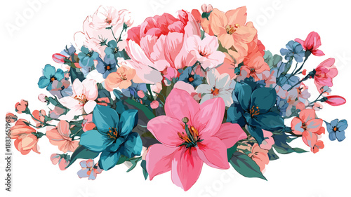Beautiful Flower Bouquet Clipart Vector Art and Illustration for Creative Projects