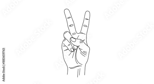 A hand gesture making a peace sign with two fingers up