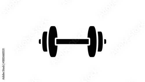 Vector illustration of, on transparent background, a classic gym dumbbell weight for fitness exercise