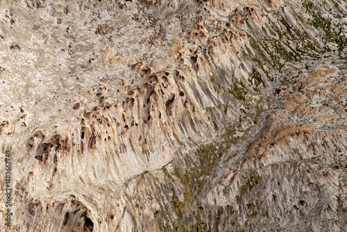 Obraz na plátně Detailed travertine rock formations on the underside of the Tonto Natural Bridge