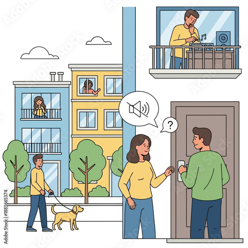Neighbors dealing with noise, communication challenges in urban living
