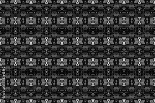 Abstract Black and White Repeating Pattern Background