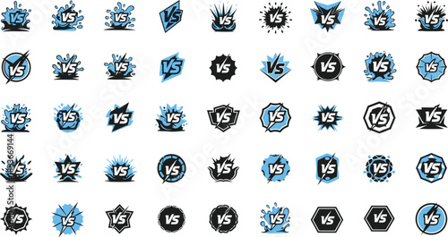Versatile VS Versus Competition Icons Set