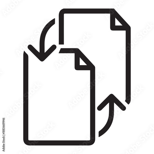 Ilustración vectorial de hojas de papel blanco en blanco