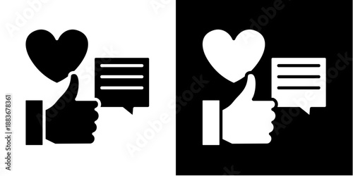 Positive Feedback  Icon Set White Style Collection