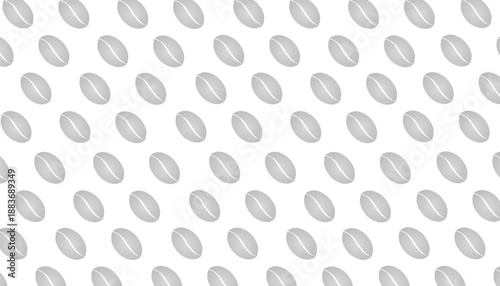 Coffee Bean Seamless Pattern Brown Flat Minimal Background