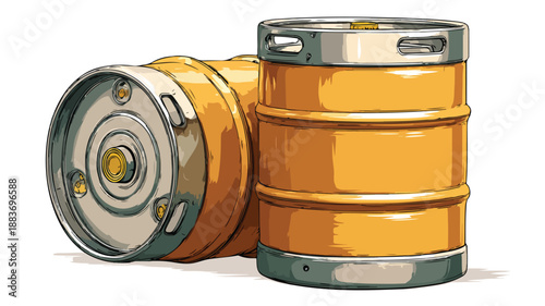 Professional Metal Beer Keg Clipart Vector Art and Illustration with Caf1a858-c9d7-4772-9be2-c0a5f8d84497 0