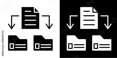 Redundancy Icon Set White Glyph Style Collection
