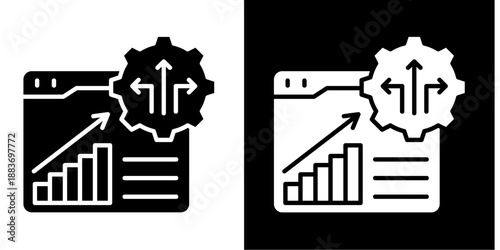Decision Making Icon Set White Glyph Style Collection
