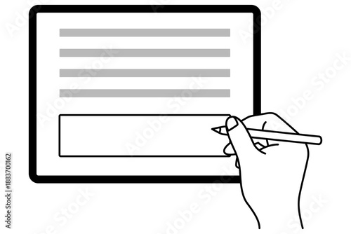 タブレット画面でデジタル署名