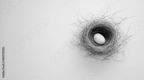 nest on white surface 