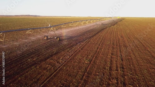 Pivot irrigation in an agricultural field