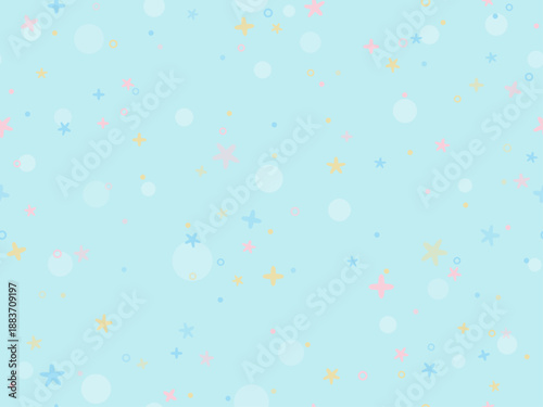 シンプルでかわいいシームレスな背景パターン　ブルー