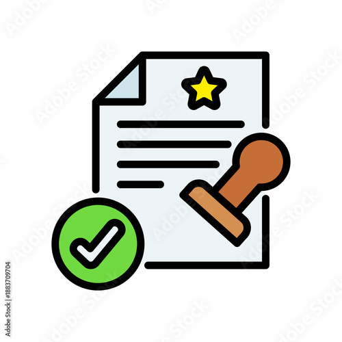 Brand Licensing lineal color icon