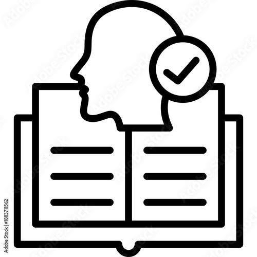 Self Learning line icon