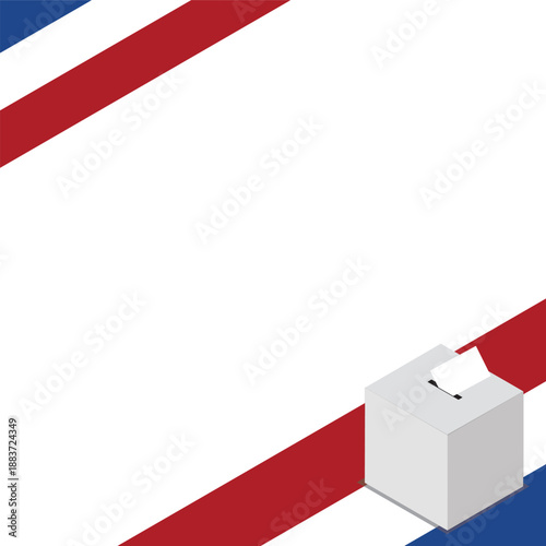 Netherlands Election Box Square Template Vector