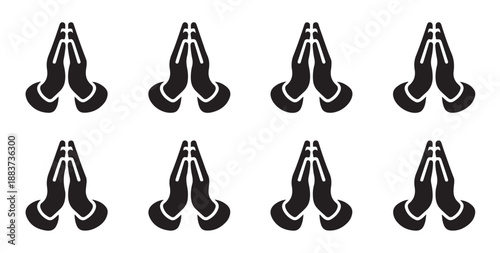 Muslim family praying silhouette under crescent moon on prayer mats for ramadan celebration