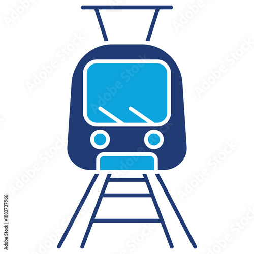train mixed color icon