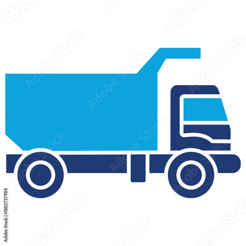 dump truck mixed color icon