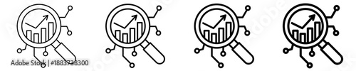 Ai-Powered Market Research    Icon Set Different Style Collection
