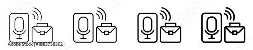 Voice Assistant For Business    Icon Set Different Style Collection