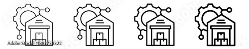 Smart Inventory Tracking    Icon Set Different Style Collection