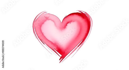 Wallpaper Mural A vibrant red heart-shaped object glows with a soft pink light, viewed from the front Torontodigital.ca