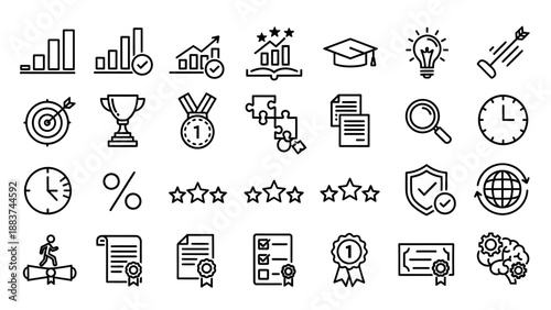 Business icons and symbols set.