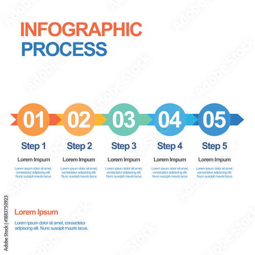Infographic Process Flat Vector for Business