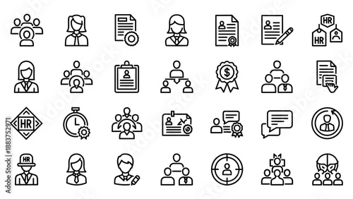 Business icons for teamwork collaboration.