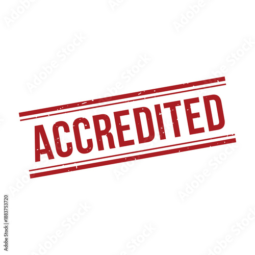 Accredited Stamp, Accredited Grunge Square Sign