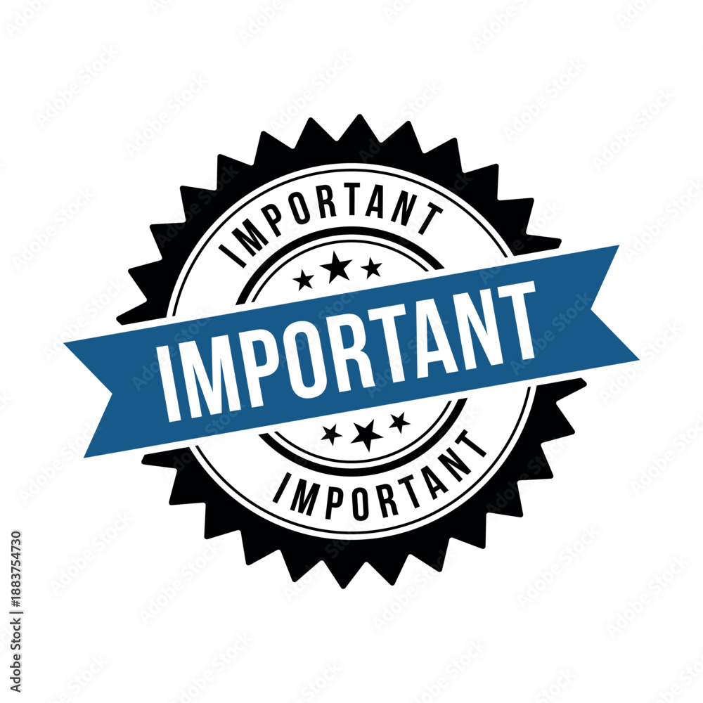 Fototapeta premium Important Stamp, Important Grunge Round Sign