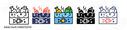 Water Pollution multiple icon